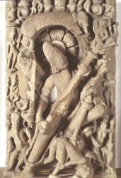 Siva in de vorm van Andhakari-Gajantakari, Kalachuri-dynastie