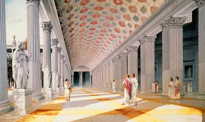 Forum van Trajanus - reconstructie van de zuilengalerij