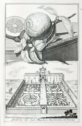 Villa van Markies Spolverini van Verona, uit "Villas, Gardens and Landscapes in Venice" door A. Volkamer