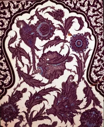 Ottomaanse kunst: Iznik keramiek die de Besnijdenishal van het Topkapi-paleis in Istanbul, Turkije, decoreert