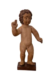 Gesneden houten beeld van het Christuskind, ca. 1800
