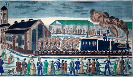 Het vertrek van het treinstation van Moskou naar Sint-Petersburg