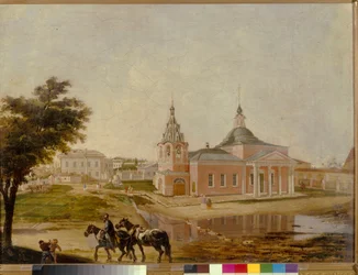 De kerk van het icoon van Rzhev van de Heilige Moeder Gods, in Moskou
