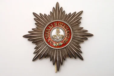 Russische militaire onderscheiding van de Orde van Sint Alexander Nevski, opgericht in 1725. 2e Russische orden. Motto: 
