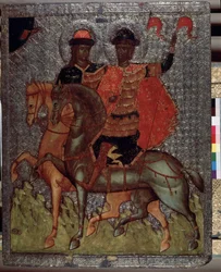 Heiligen Boris en Gleb te paard
