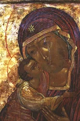 De Moeder Gods Theodorovskaya, icoon, laat 16e eeuw