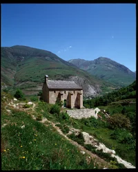 Uitzicht op de kapel van st Pelegrin, Arties (fotografie)