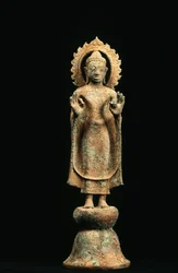 Boeddha, Davaravati Periode (brons)