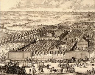 Duitse Wijk Nemetskaya sloboda in Moskou linker deel, 1705