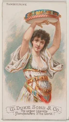 Tamboerijn, uit de serie Muziekinstrumenten N82 voor Duke sigaretten, 1888