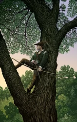 Robin Hood, 2004 (scratchboard, digitaal ingekleurd)