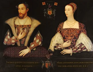 Kopie van het originele dubbelportret van Marie de Guise (1515-60) en Koning James V (1512-42) in opdracht van Lord Bute, 1895