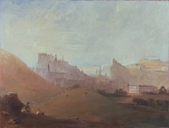 Edinburgh, vanaf St. Anthonys Chapel, Arthurs Seat, c.1830-36