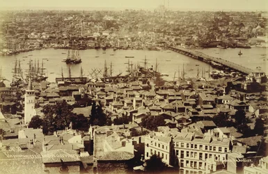 Panorama met uitzicht op Istanbul en de Bosporus, ca.1890
