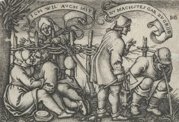Boeren achter de heg, uit Het boerenfeest of de twaalf maanden