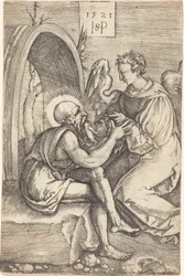 Sint Hiëronymus met de engel