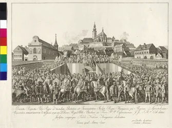 Kroning van keizer Frans II tot koning van Hongarije in Boedapest op 6 juni 1792