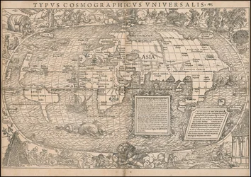 1532 wereldkaart door Sebastian Münster