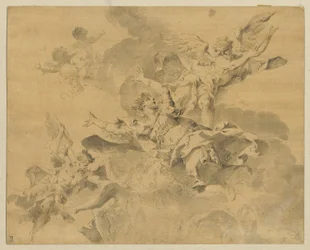 Een koningin naar de hel gestuurd door wrekende engelen, ca. 1676-1746