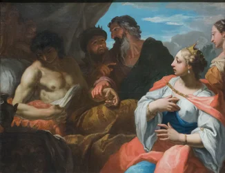 Antiochus bezocht door de dokter in aanwezigheid van Seleucus en Stratonice, eind 17e eeuw