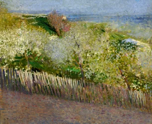 Landschap, door Serafino Macchiati (1860-1916)