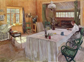 In het Huis van de Kunstenaar Konstantin Korovin (1861-1939) 1907