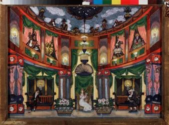 Decor voor de opera "De verhalen van Hoffmann" van Jacques Offenbach