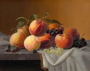 Perziken, druiven en appels, n.d. (olieverf op hout)