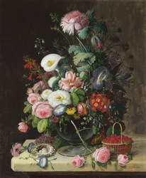 Stilleven, vaas met bloemen