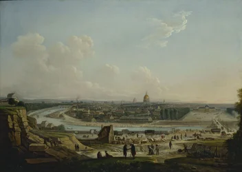 Algemeen uitzicht op Parijs, genomen vanaf de heuvel van Chaillot, in 1818