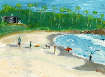 Zomers strandtafereel