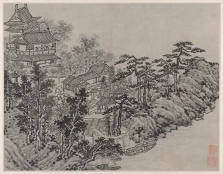 Twaalf Zichten op de Tijgerheuvel, Suzhou: Wolkenklimmend Paviljoen