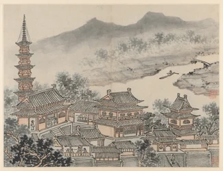Twaalf Zichten op de Tijgerheuvel, Suzhou: De Duizend Boeddha Hal en de Pagode van het 