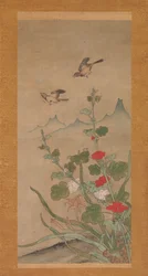 Vogels en bloemen van zomer en herfst