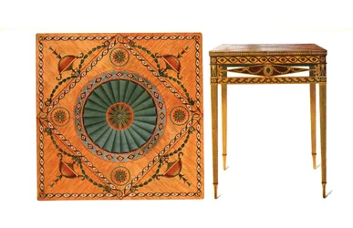 Ingelegd Opvouwbare Kaarttafel, 1908