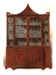 Mahoniehouten vitrinekast, 1906