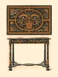 Tafel ingelegd met marqueterie, 1905