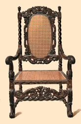 Notenhouten stoel, 1905