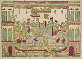Rama en Sita in koninklijk paleis