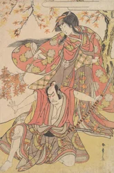 Segawa Kikunojo III als een Vrouw Onder een Esdoorn in de Herfst, ca. 1778