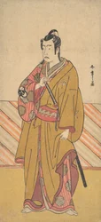 De acteur Bando Mitsugoro I als een van de Conen Otoko of Vijf Kyokaku