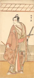 De Acteur Ichikawa Danjuro V als een Samurai Gekleed in een Paarse Haori Jas, ca. 1778
