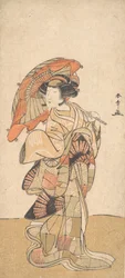 De eerste Nakamura Tomijuro als vrouwelijke danseres
