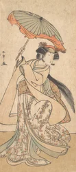 De Derde Segawa Kikunojo als een Vrouw die Danst in een Shosa Act, ca. 1785