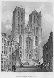 Kathedraal, Brussel, 1850