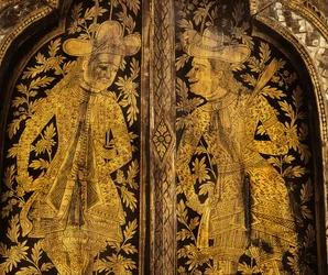 Bibliotheekraam met buitenlanders (hout)