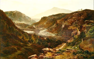 Jongen en meisje die een kudde verzorgen