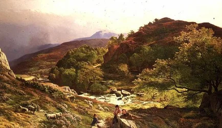 Op de rivier Llugwy bij Capel Curig, N. Wales