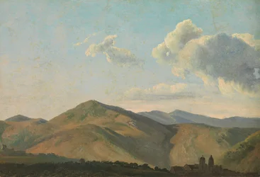 Bergachtig landschap bij Vicovaro