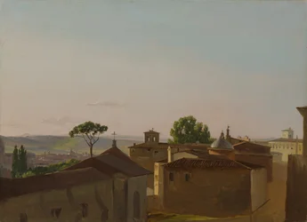 Uitzicht op de Quirinaalheuvel, Rome, 1800